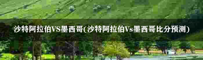 沙特阿拉伯VS墨西哥(沙特阿拉伯Vs墨西哥比分预测)