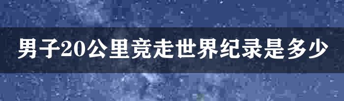 男子20公里竞走世界纪录是多少