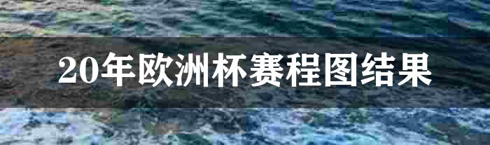 20年欧洲杯赛程图结果