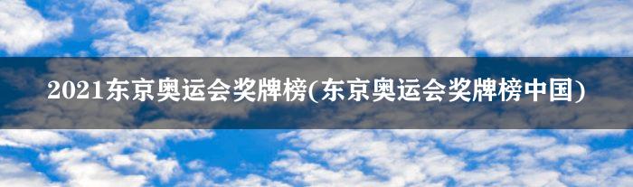 2021东京奥运会奖牌榜(东京奥运会奖牌榜中国)