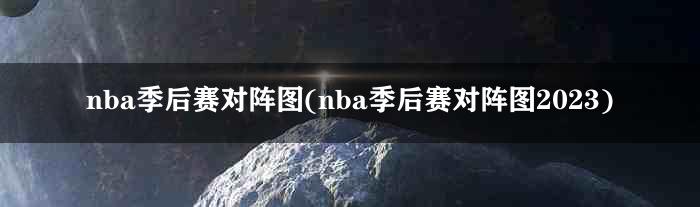 nba季后赛对阵图(nba季后赛对阵图2023)